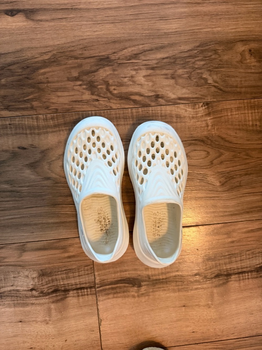 Kids White Slip-On Ventilated Water Shoes
